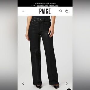 PAIGE Black Coated Jeans Size 26 - in perfect condition worn once!!